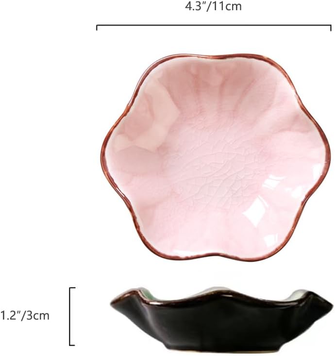 Ice Cracking Leaf Jewelry Dish, Decorative Ring Holder Small Trinket Tray Bowl, Gifts for Daughter Mom Friends, Pink.