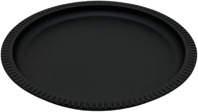 Steak Pan Sizzle Griddle, Cast Iron Steak Plate, Grill Pan with Wooden Base