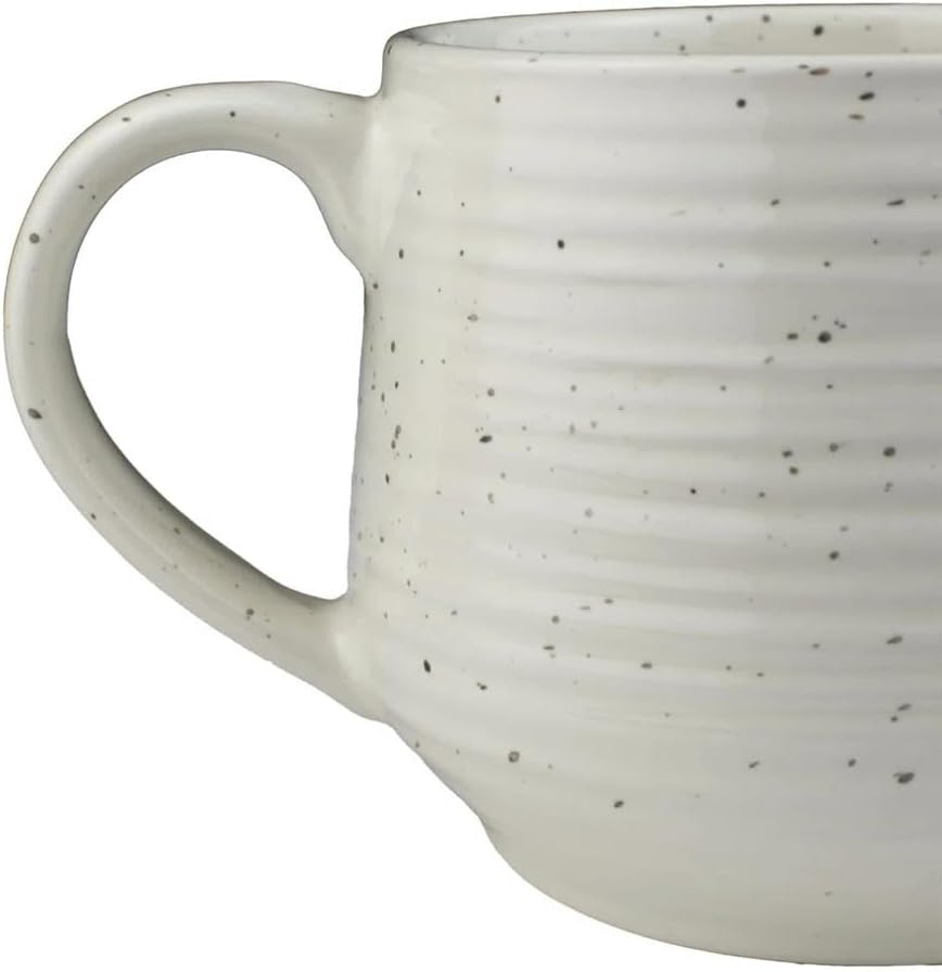 Sango 17.5 oz Stoneware Coffee Mugs Set of 4, Rustic Ceramic Mug with Speckled Reactive Glaze, Large Pottery Drinkware for Coffee or Tea, Dishwasher & Microwave Safe Mugs, Siterra Painter’s Palette