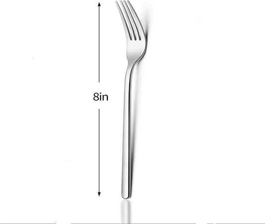 KINGSTONE Dinner Forks Set of 12, 8-Inch 18/10 Stainless Steel Forks Cutlery Table Forks for Home, Kitchen & Restaurant, Dishwasher Safe (Dinner Forks Set, 12-Piece)