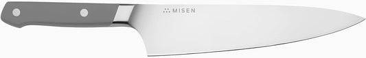 Misen 8" Chef Knife – High Carbon Japanese AUS-10 Stainless Steel – Hybrid German & Japanese Blade – Precision Kitchen Knife for Professionals & Home Cooks – Ultimate Cutting Performance - Gray