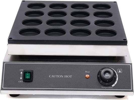 Commercial 110V Electric Red Bean Cake Baker, Muffin Maker & Waffle Maker - Nonstick Cast Iron Pan, Temperature Controlled Bread Toaster