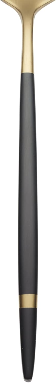 Cambridge 516320CKW12DS Gaze Black/Gold Satin Banded 20-Piece Flatware Set