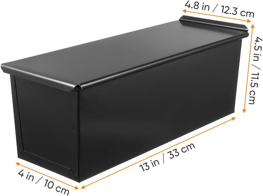 Luxshiny Pullman Loaf Pan with Lid: Non-Stick Bread Toast Box Mold with 5 Holes Design for Homemade Bread - 1.65LB Dough Capacity