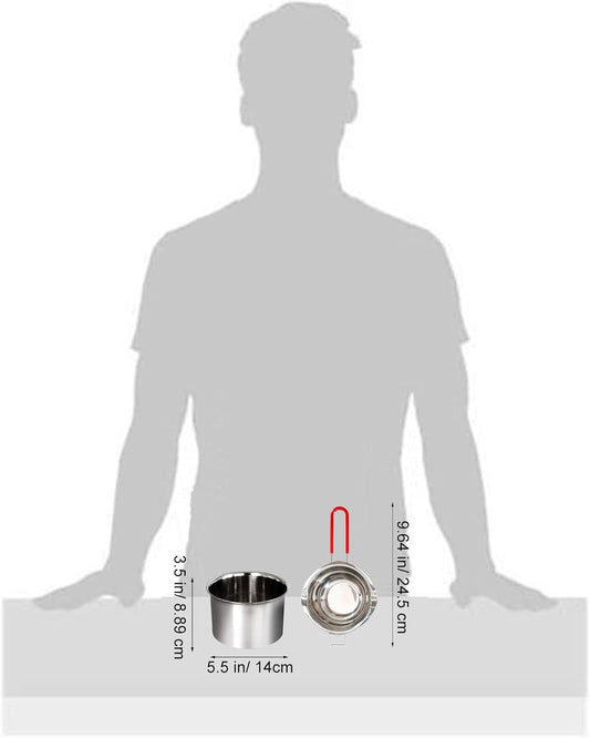 Stainless Steel Double Boiler Melting Pot with Heat Resistant Handle, Large Capacity Chocolate Melting Pot for Butter Candy Butter Cheese, Candle Making (450/900ML)