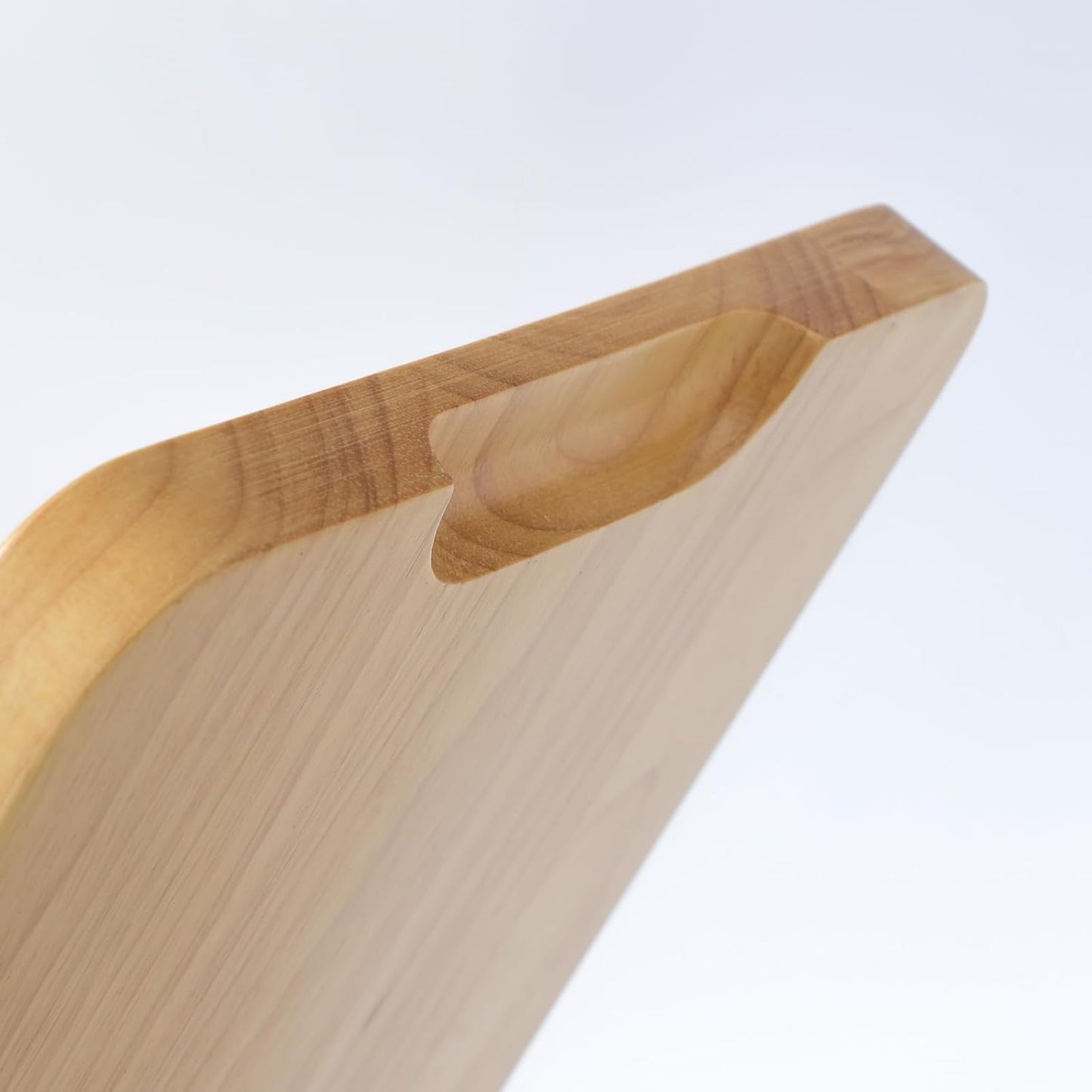 Rectangular Wooden Serving Tray, 12.6" x 8.7" with Side Handles, Natural Solid Wood Platter for Bread, Fruits, Snacks & Dessert, Modern Rustic Easy-to-Carry Tray for Home & Kitchen Use