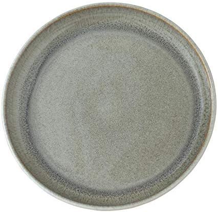 Sango 16-Piece Stoneware Dinnerware Set for 4, Glossy Cream/Green Plates and Bowls Sets with Reactive Glaze, Ceramic Dish Set, Modern Dishes for Everyday Use, Microwave & Dishwasher Safe, Resona Moss