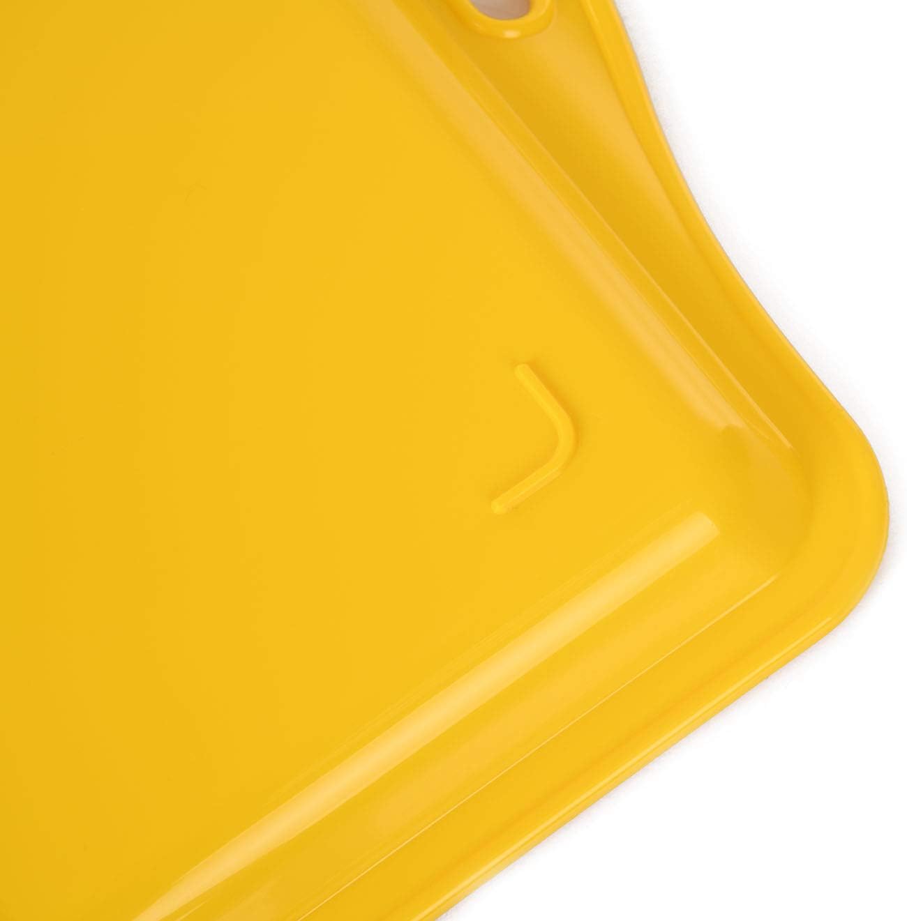 Mintra Home Durable Serving Tray - (1pk, Yellow) Unbreakable, Breakfast, Cafeteria, Fast Food, Handles