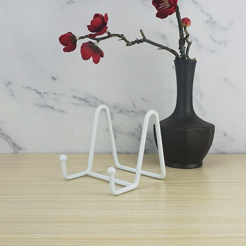 LIONWEI LIONWELI White Decorative Plate Stand Holder Picture Frame Stand Easel Display Stand