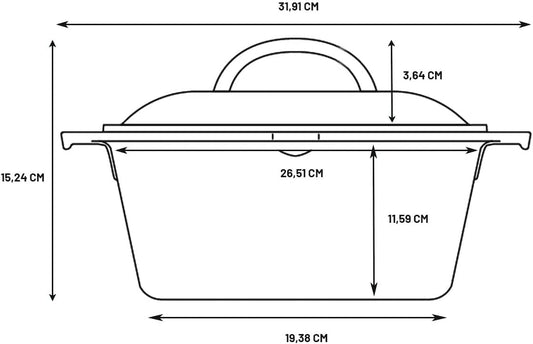 Lodge 5 Quart Cast Iron Dutch Oven. Pre-Seasoned Pot with Lid and Dual Loop Handle