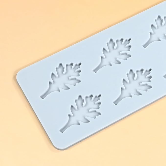 mostsom Embossing Lace Fondant Molds, Silicone Oak Leaf Vine Mat for Wedding/Autumn Cake Decor, Cupcake Topper, Gum Paste, Icing Candy Imprint Baking Mould - Sugarcraft Trimming Tool (H_ Oak Leaves)