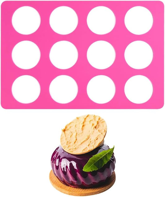 mostsom Round Silicone Chocolate Molds, Cheese Chocolate Mat, Cookie Stencil Chablon Molds, Cake Decorating Tools, Bakeware Accessories for DIY Baking & Kitchen Decor (D_ Round)