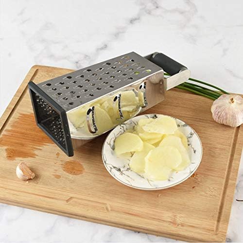 Vertical Stainless Steel Grating Four-sided Boxed Grater For Cucumbers, Carrots And Cheese, Grater, Melon, Planing, Potato, Planer, Non-slip Handle,Peeler