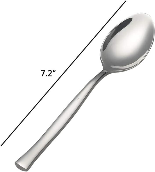 12-Piece Dessert Spoons, Stainless Steel Small Spoon