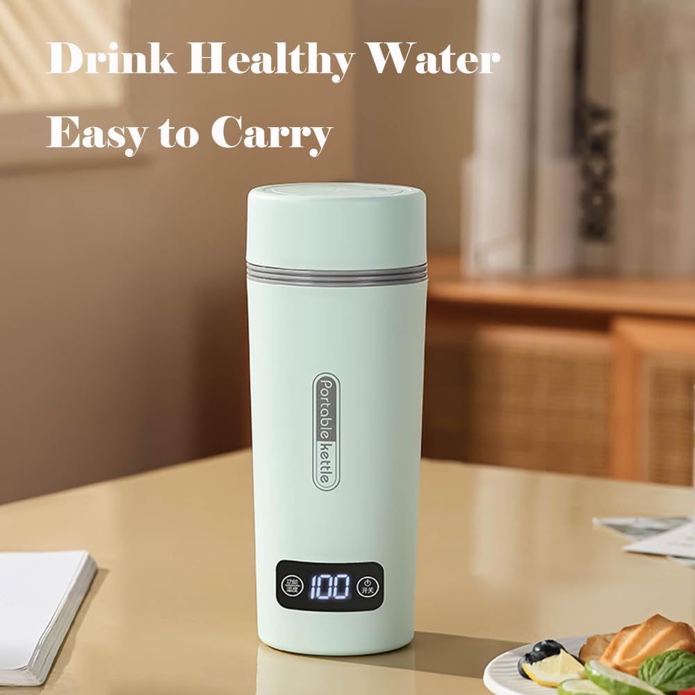 110V 350ml Portable Electric Kettle for Travel, 4 Temperature Control, 304 Stainless Steel, Kettle with LED Screen, Mini Water Heater