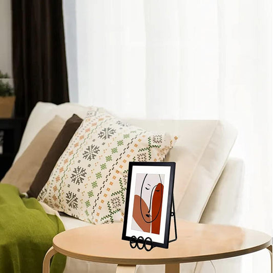 YY YEARCHY Plate Stand Holder for Wall 8 Pieces Hanging Display Rack Art Hanger Metal Easel Photo Holder Books Bowls Platters