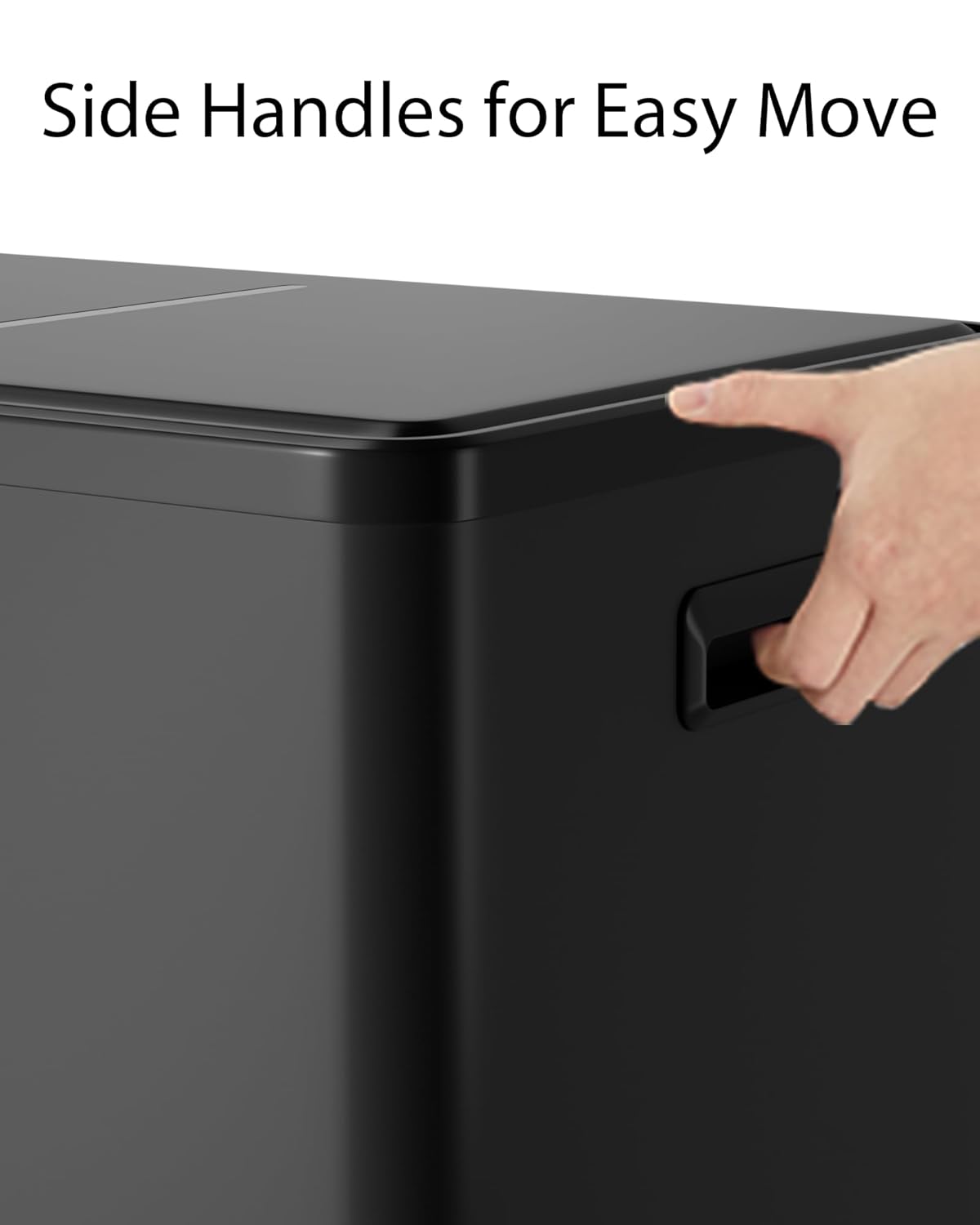 Garvee Dual Trash Can for Recycling and Trash, Stainless Steel Kitchen Trash Can with Lid and Foot Pedal, Double Compartment Garbage Can, with Recycling Bin