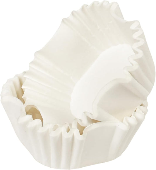 qiqee 500pcs White Square Cupcake Liners Muffin Linner No Smell, Food Grade Baking Cups(Standard Size)