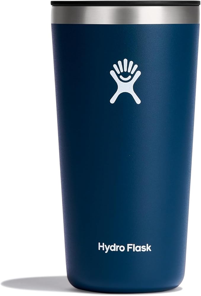 Hydro Flask All Around Tumbler Press-In Lid, Insulated Travel Mug, Stainless Steel Coffee Cup 20 Oz Indigo Blue