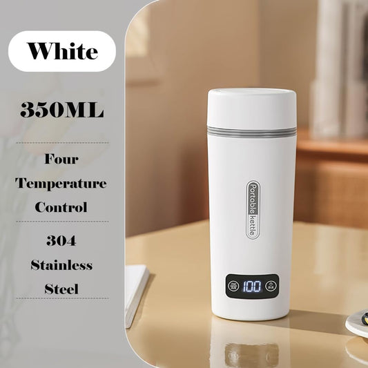 110V 350ml Portable Electric Kettle for Travel, 4 Temperature Control, 304 Stainless Steel, Kettle with LED Screen, Mini Water Heater