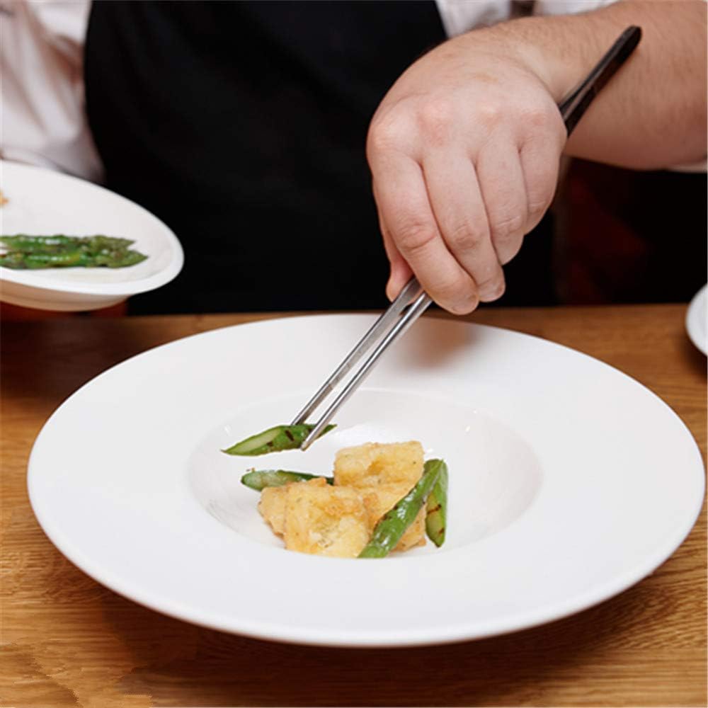 Aniso Long Tweezers - Precision Serrated Kitchen Tongs for Barbecue & Cooking (12 inches)