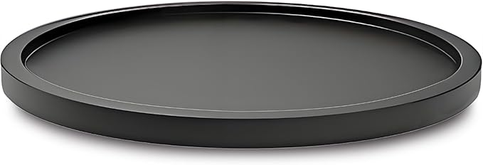 12" Black Bamboo Lazy Susan Organizer Kitchen Turntable for Cabinet Pantry Table Organization