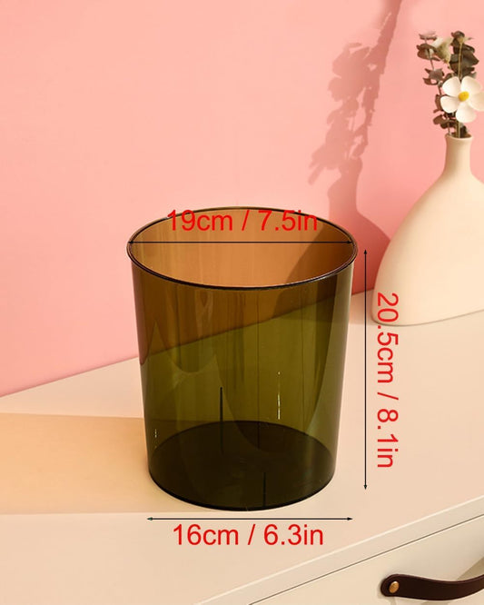 Bathroom Trash Can Small Trash Can Plastic Wastebasket for Bedroom Office Kitchen Dorm Room Dark Green M