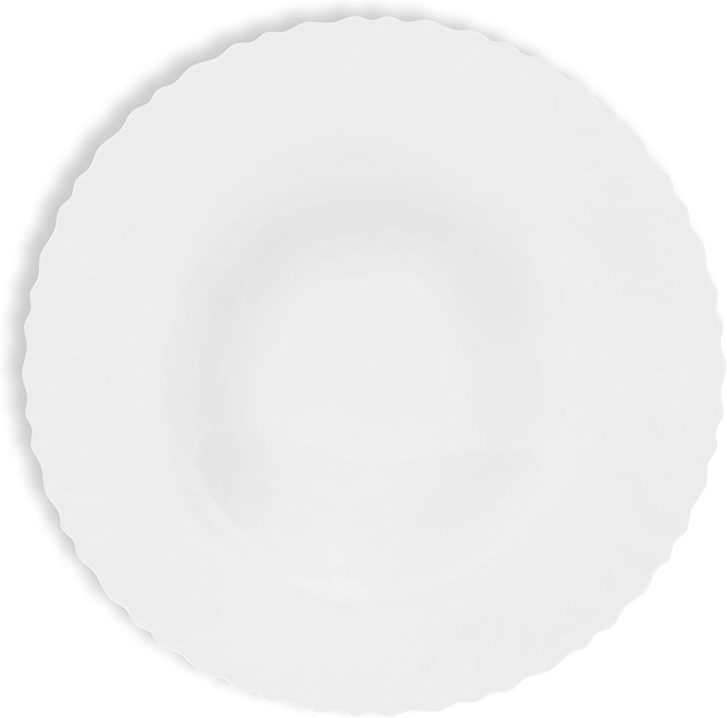 Mintra Home Curly Collection (11.75in Large Plate 6pk, White)