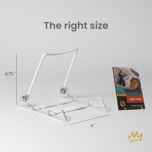 KINGDOM SOLUTIONS MADE IN USA 6-Pack Adjustable Acrylic Easels - Plate Stand - Sturdy Book Stand for Art, Pictures, Plates, Frames - Unique on the Market