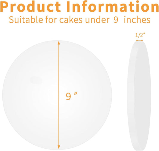 10pcs Cake Boards Drums 9 Inch Round Sturdy Corrugated Cardboard Base,1/2 Thick Drums Cake Base Sturdy Multiple Layers of Cardboard for Heavy or Multi Layer Cakes Base para Pastel (9inch/10pcs)