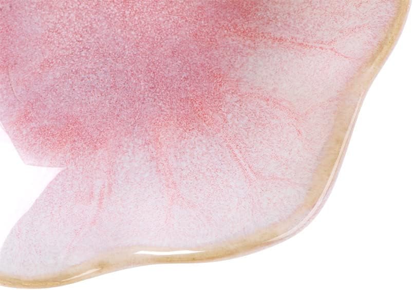 2PCS Lotus Leaf Shape Ring Holder Dish, Small Key Bowl, Ceramic Trinket Tray Jewelry Dish Organizing Necklace Earrings for Mom Friend Sister, All Jewelries Are NOT Included. Blue+Pink.…