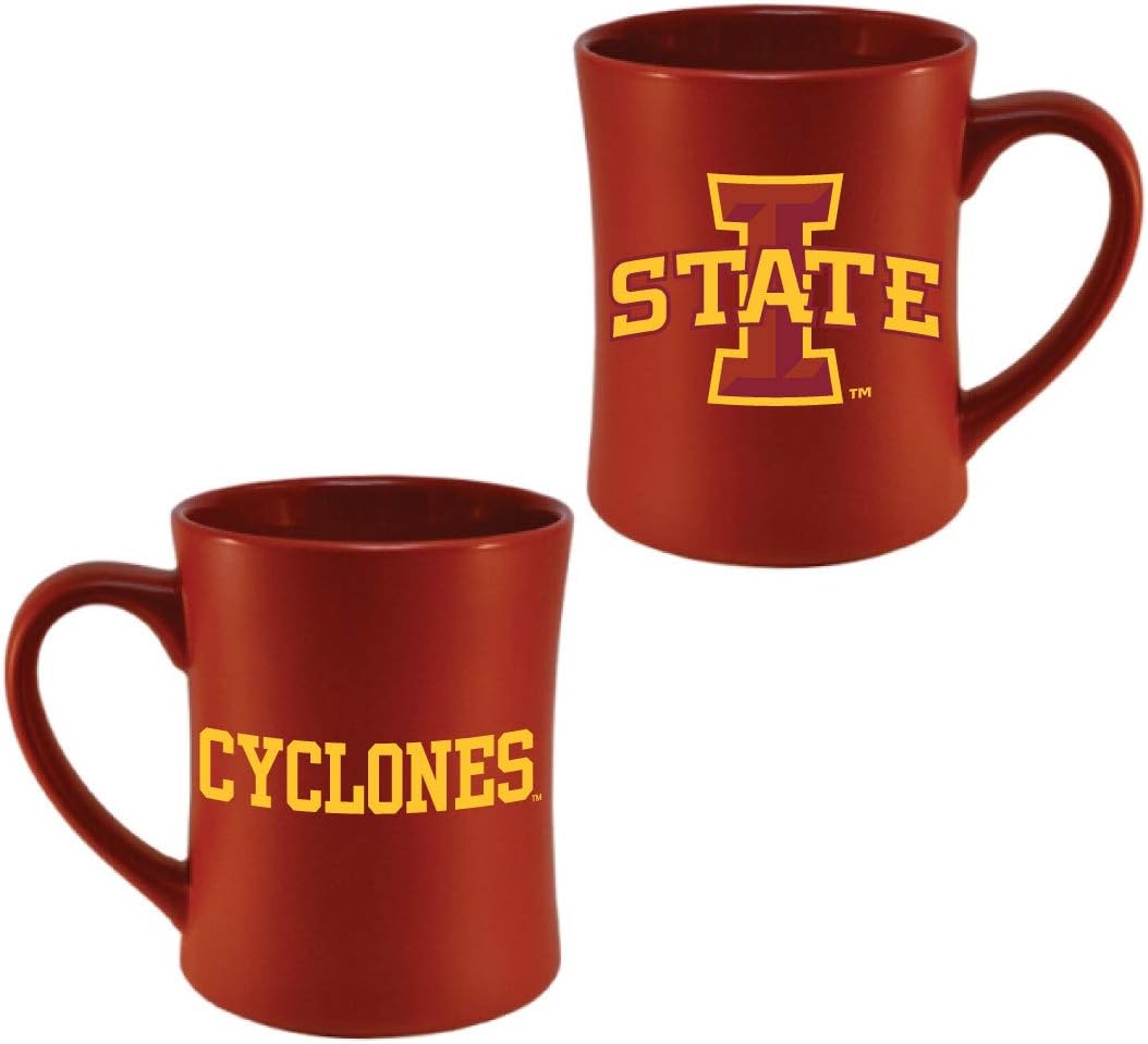 Iowa State Cyclones Ceramic 16oz Sculpted Mug – Official Team Logo Coffee Cup – Handwash Recommended – Individually Boxed