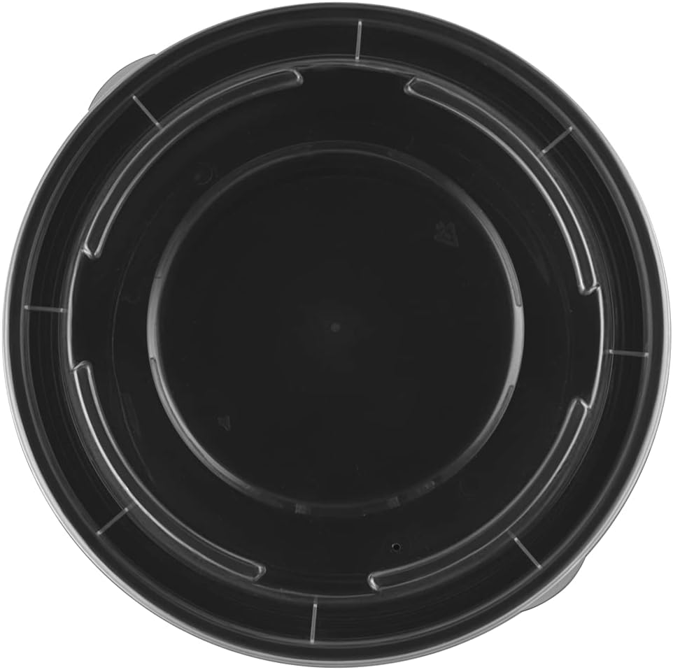 TIYA Food Containers – 40 oz Bulk 150 Pack with Lids – Plastic Food Storage To-Go Round Bowls – Reusable, Microwavable, Dishwasher Safe – Leak-Proof and Great for Meal Prep – BPA-Free