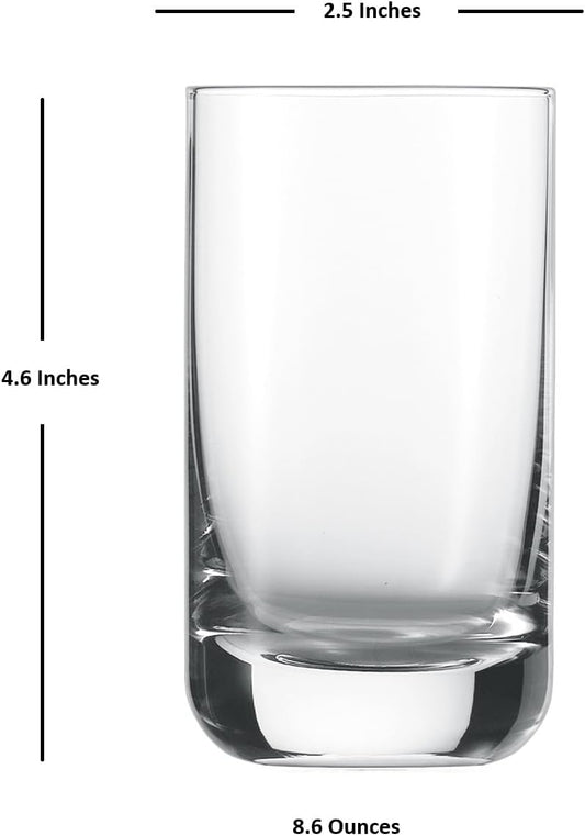 Schott Zwiesel Tritan Crystal Glass Convention Barware Collection Tumbler/Highball Cocktail Glass, 8.6 Ounce, Set of 6