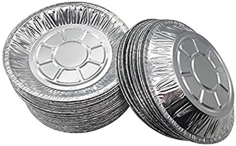 Premium 6" Aluminum Foil Pie Pans 50pcs/set. Disposable Tin Plates for Pies Tart Quiche