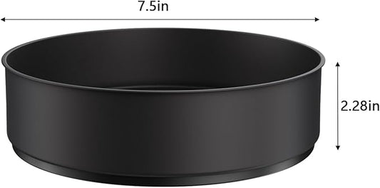 VAEHOLD Lazy Susan Stainless Steel Spice Rack Turntable for Pantry Cabinet - Decorative Trays Storage Containers Organizer for Kitchen Cabinet, Snacks, Bathroom (7 1/2 inches) (7 1/2'' Black)