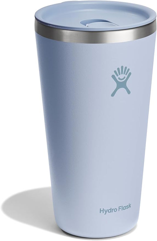 Hydro Flask All Around Tumbler Press-in Lid, Insulated Travel Mug, Stainless Steel Coffee Cup 28 Oz Surf Blue