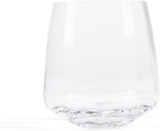 Larder & Vine Crystalline Glassware Tumbler Set, Artisan Drinkware for Cocktails, Water, Whiskey or Spirits, Handmade in Poland (Cafe Short)