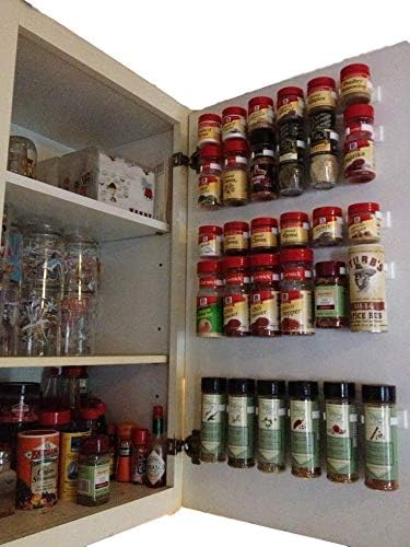 Spice Clips 30 ct Spice Clips Gripper Organizer Holds 30 Spice Jars - Pantry and Inside Cabinet Organization 3M Adhesive Spice Rack