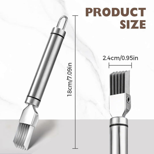 Shred Silk The Knife, 2025 Green Onion Cutter Stainless Steel Chopped Kitchen Slicing Tool Cutter for Vegetables Onion Garlic, Multifunctional Kitchen Food Vegetable Cutter Kitchen Gadget (B 2Pack)