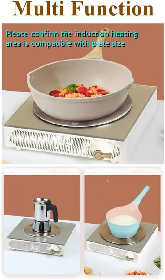 11inch Induction Adapter Plate, Heat Diffuser for Gas Stove Glass Cooktop Induction Adapter Plate with Removable Handle, Stovetop Adapter Plate Converter Disk