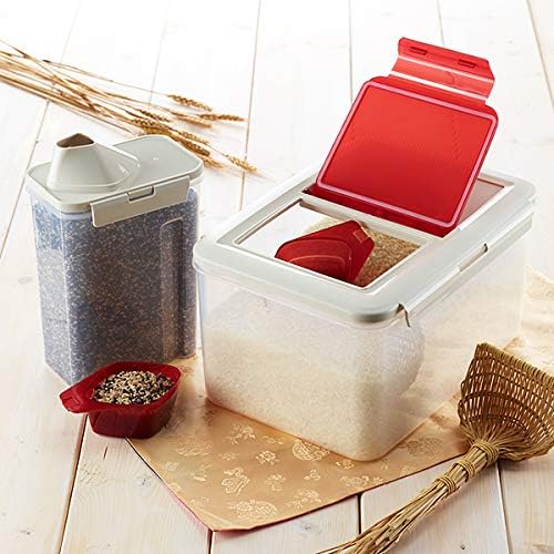 Komax Biokips Extra Large Food Containers, 20lb Food Storage Bins with Lids & Scooper, BPA Free Airtight Kitchen Storage Containers to Store Dry Food, Cat/Dog Food Storage Container (13 x 10 x 7.5)