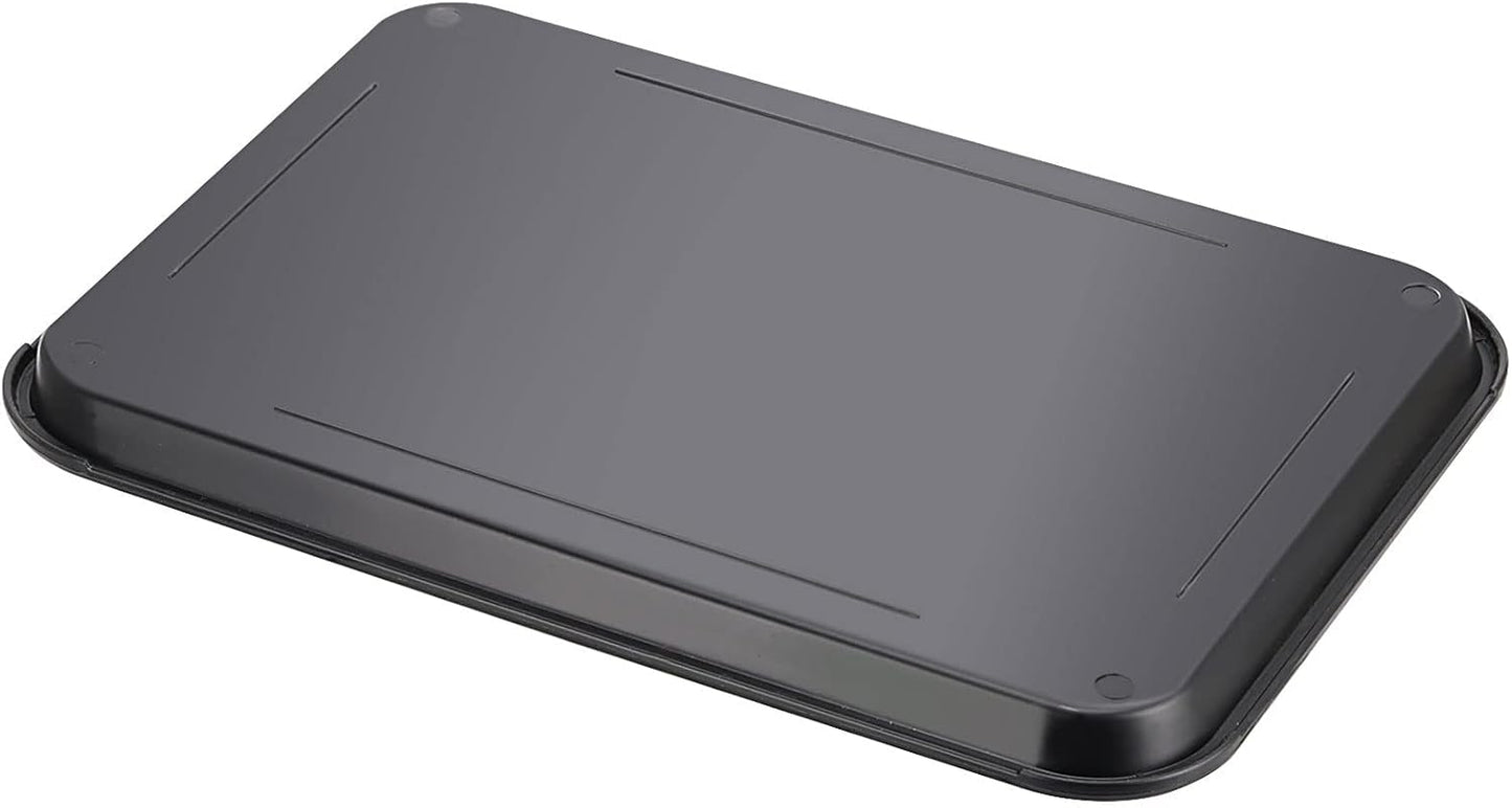 15 Pack 14 x 10 Inch Black Fast Food Tray, Large Rectangular Restaurant Serving Trays, Plastic Cafeteria Trays School Lunch Trays