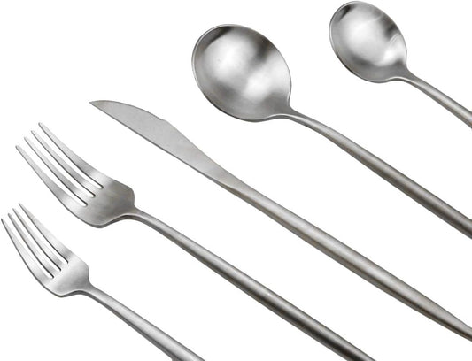 JASHII Luxury Flatware, Silverware Sets, 24-pieces Elegant Cute 18/10 Stainless Steel Silverware Set for Eating Home Kitchen Hotel Restaurant, Service Sets for 4 People, Dishwasher Safe