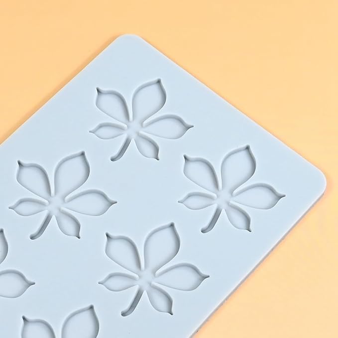 mostsom Silicone Mold 3D Hollow Leaf Lace for Baking, Chestnut Leaves Fondant Molds, Resin, Polymer Clay - Cake Cupcake Decor, Sugar Craft, Wedding Dessert (G_ Chestnut Leaves)