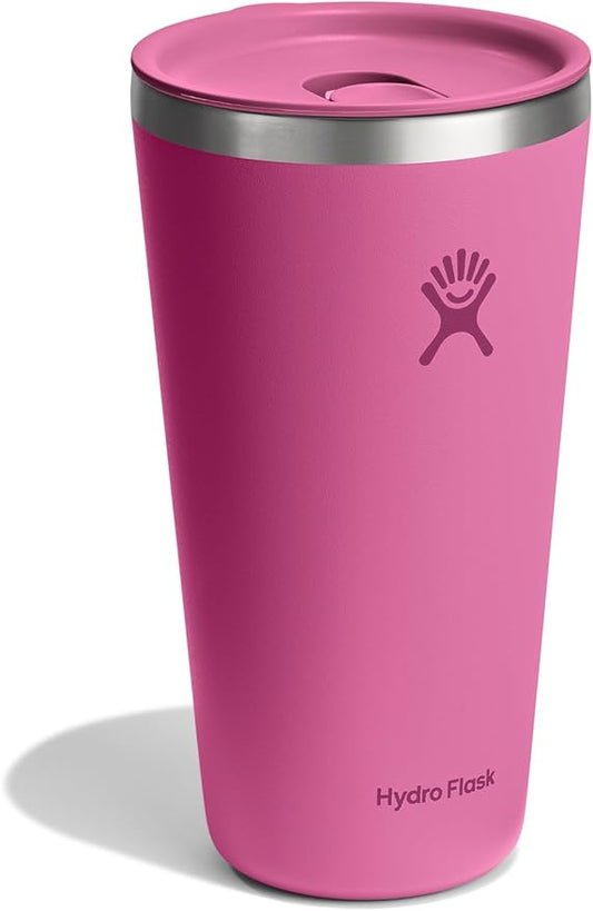 Hydro Flask All Around Tumbler Press-in Lid, Insulated Travel Mug, Stainless Steel Coffee Cup 28 Oz Reef Pink