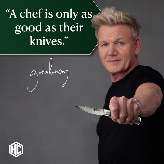 HexClad Paring Knife, 3.5-Inch Japanese Damascus Stainless Steel Blade, Pakkawood Handle