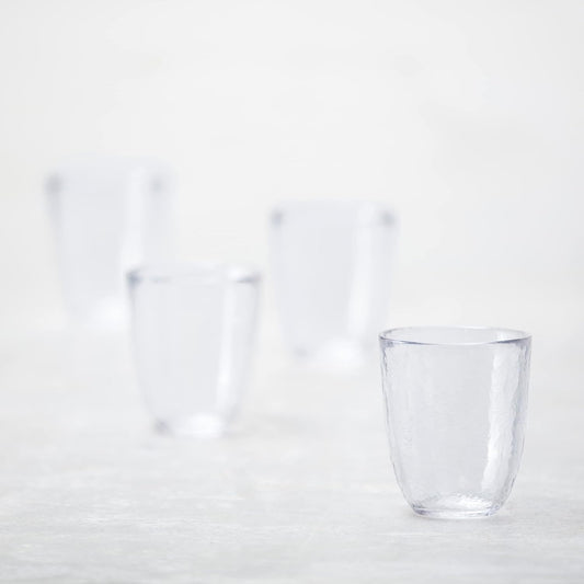 Fortessa Los Cabos Glass Drinkware Collection, 10 Ounce Tumbler (Set of 4), Clear