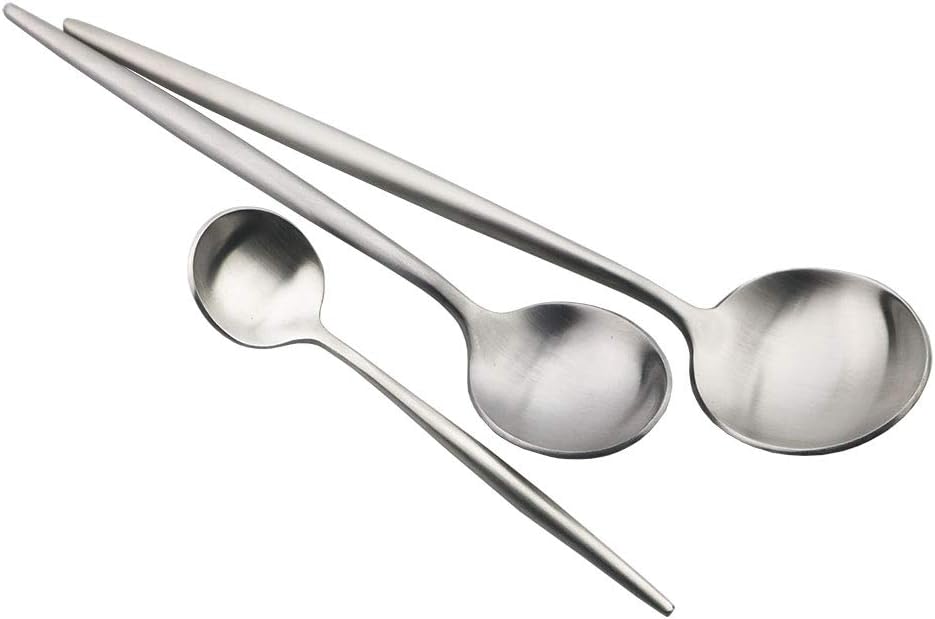 JASHII Luxury Flatware, Silverware Sets, 6-pieces Elegant Cute 18/10 Stainless Steel Silverware Set for Eating Home Kitchen Hotel Restaurant, Service Sets for 1 People, Dishwasher Safe