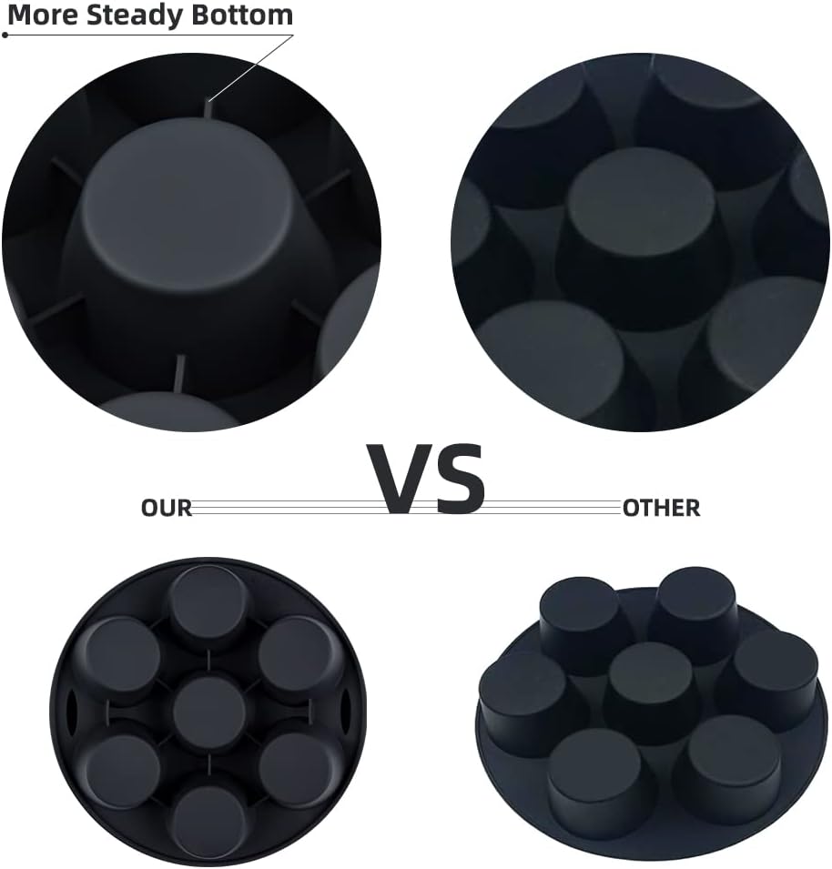 Silicone Muffin Pan for Air Fryer,Oven,Instant Pot 8.4inch Reusable BPA Free Silicone Baking Molds 2-Pack